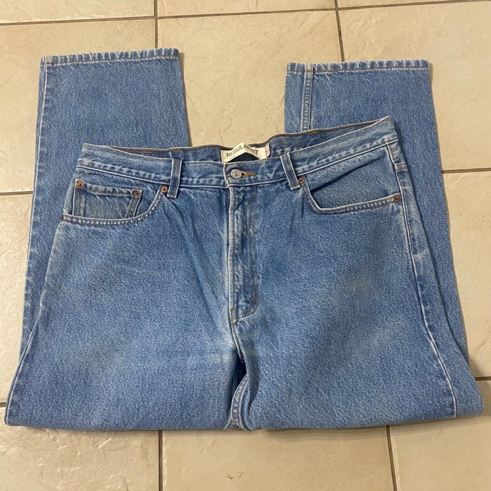 Levi Strauss‎ 505 Regular Fit Jeans Mens W38 L29 Light Wash Denim Casual